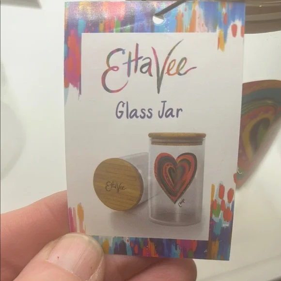 Ella Vee Heart Design Glass Jars Storage & Organization